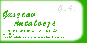 gusztav antaloczi business card